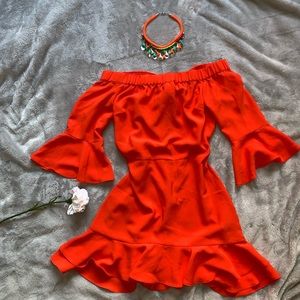 Topshop dress and necklace